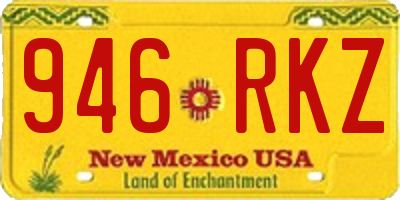 NM license plate 946RKZ