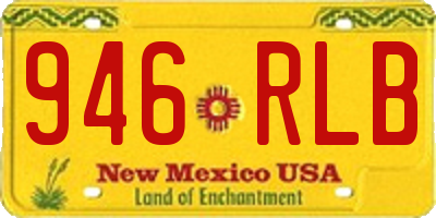 NM license plate 946RLB