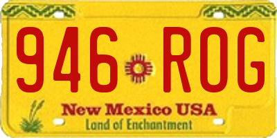 NM license plate 946ROG