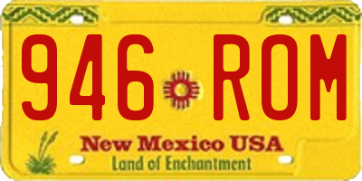 NM license plate 946ROM