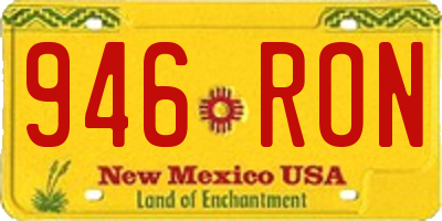 NM license plate 946RON