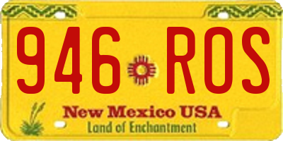 NM license plate 946ROS