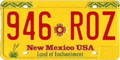 NM license plate 946ROZ