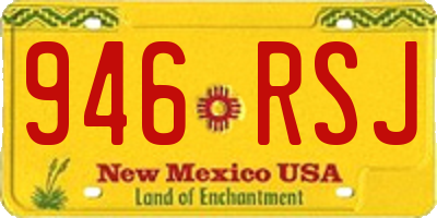 NM license plate 946RSJ