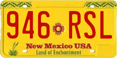 NM license plate 946RSL