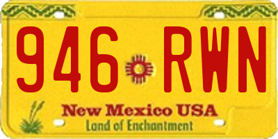 NM license plate 946RWN
