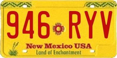 NM license plate 946RYV