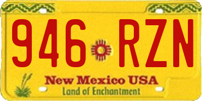 NM license plate 946RZN
