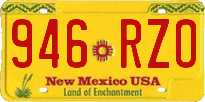 NM license plate 946RZO