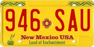 NM license plate 946SAU