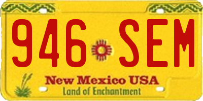 NM license plate 946SEM