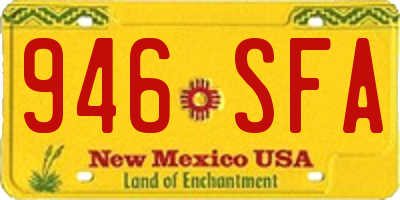 NM license plate 946SFA