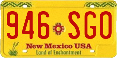 NM license plate 946SGO