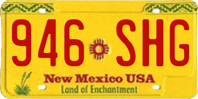 NM license plate 946SHG