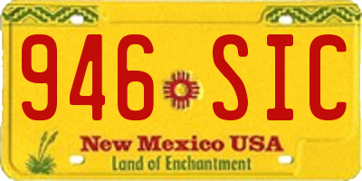 NM license plate 946SIC