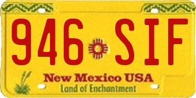NM license plate 946SIF