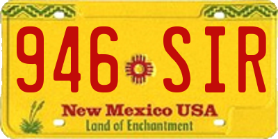 NM license plate 946SIR