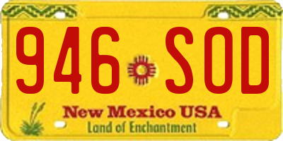 NM license plate 946SOD