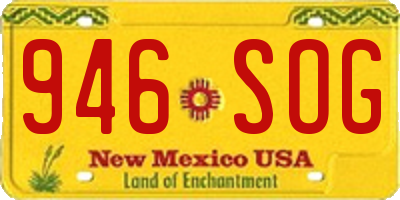 NM license plate 946SOG