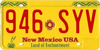 NM license plate 946SYV
