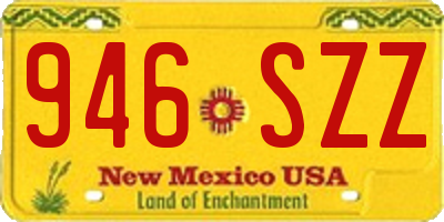 NM license plate 946SZZ
