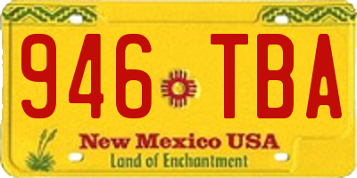 NM license plate 946TBA