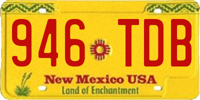 NM license plate 946TDB