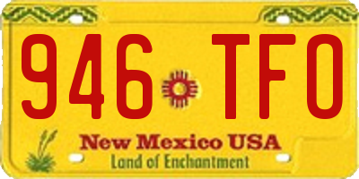 NM license plate 946TFO