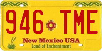 NM license plate 946TME