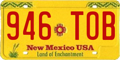 NM license plate 946TOB