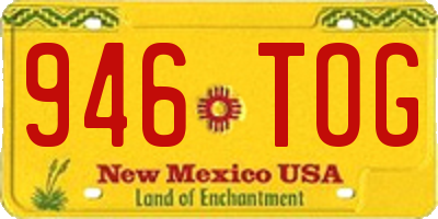 NM license plate 946TOG