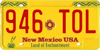 NM license plate 946TOL