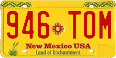 NM license plate 946TOM
