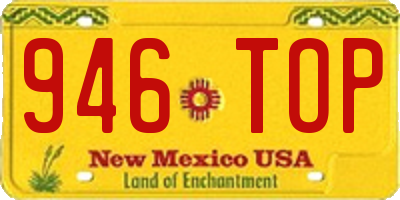 NM license plate 946TOP