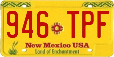 NM license plate 946TPF
