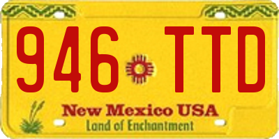 NM license plate 946TTD