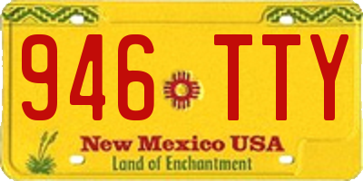 NM license plate 946TTY