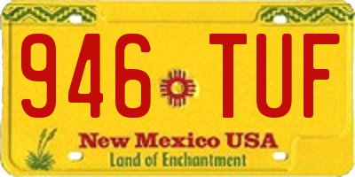 NM license plate 946TUF