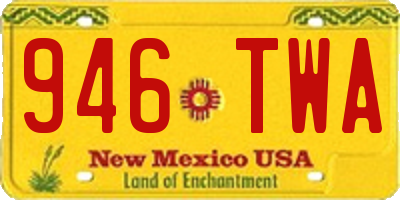 NM license plate 946TWA