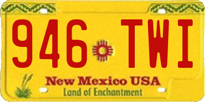 NM license plate 946TWI