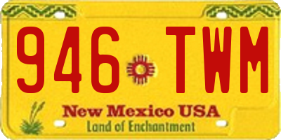 NM license plate 946TWM