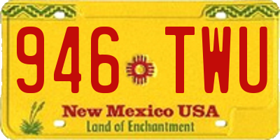 NM license plate 946TWU