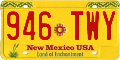 NM license plate 946TWY