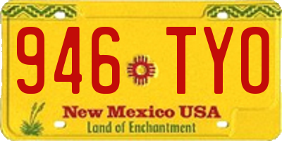 NM license plate 946TYO