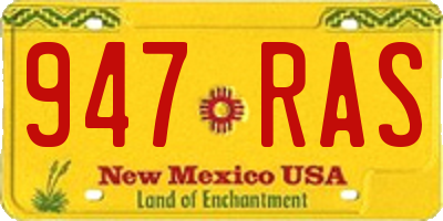 NM license plate 947RAS
