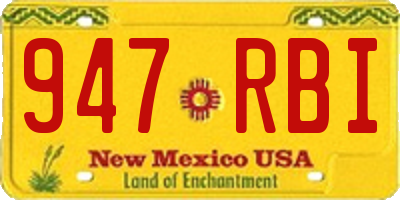 NM license plate 947RBI