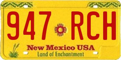 NM license plate 947RCH