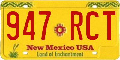 NM license plate 947RCT