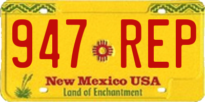 NM license plate 947REP