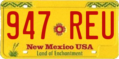 NM license plate 947REU